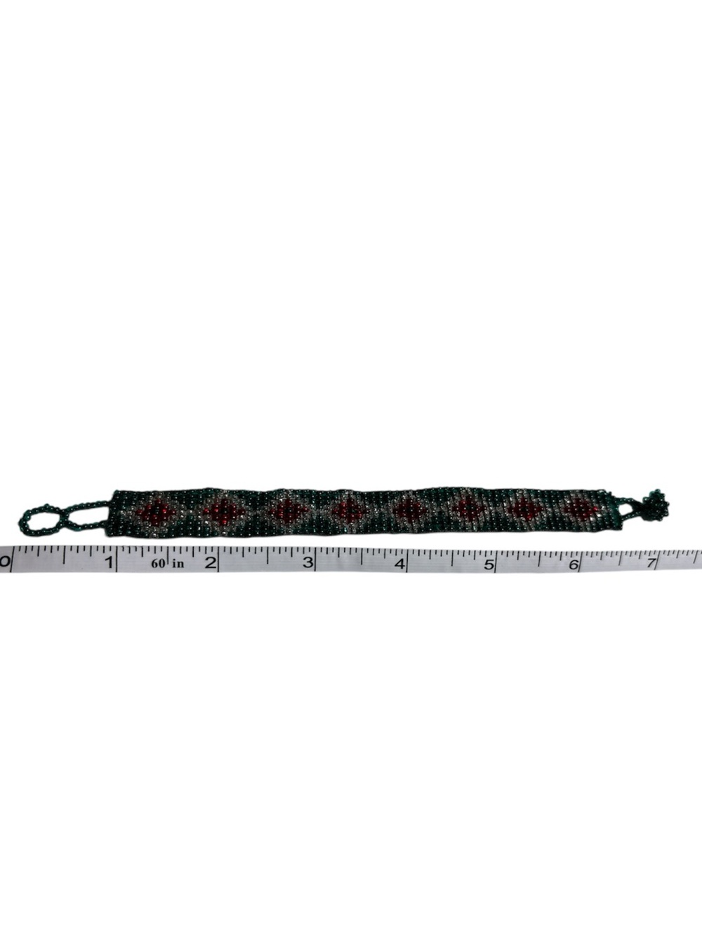 NATIVE AMERICAN BEADED HANDMADE BRACELET - Picture 3 of 4